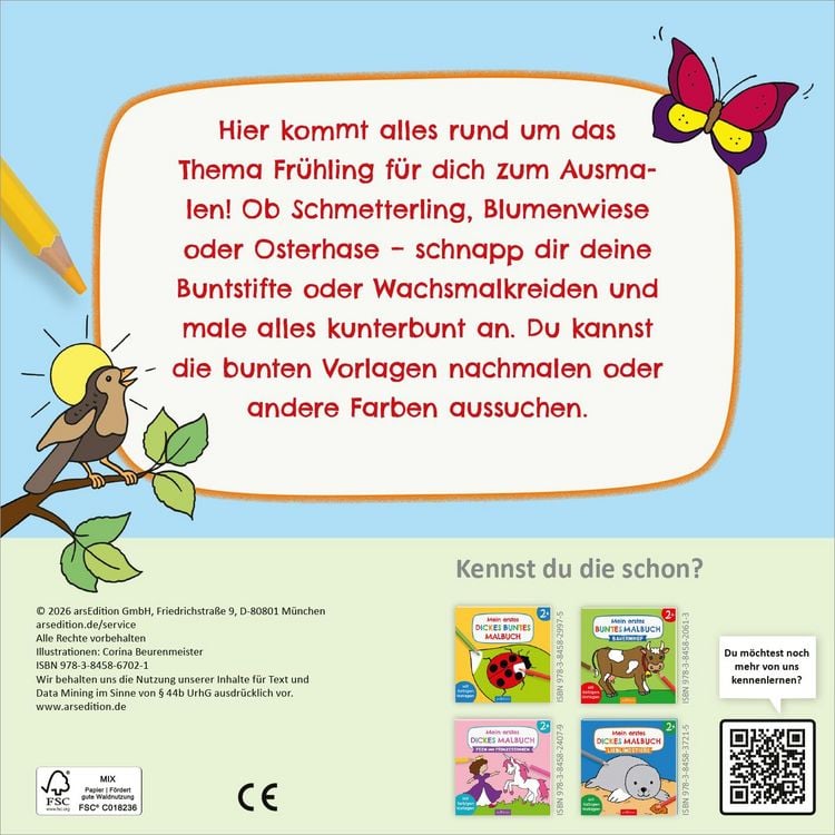 Produktbild: Mein erstes dickes Malbuch ab 2 &ndash; Fr&uuml;hling