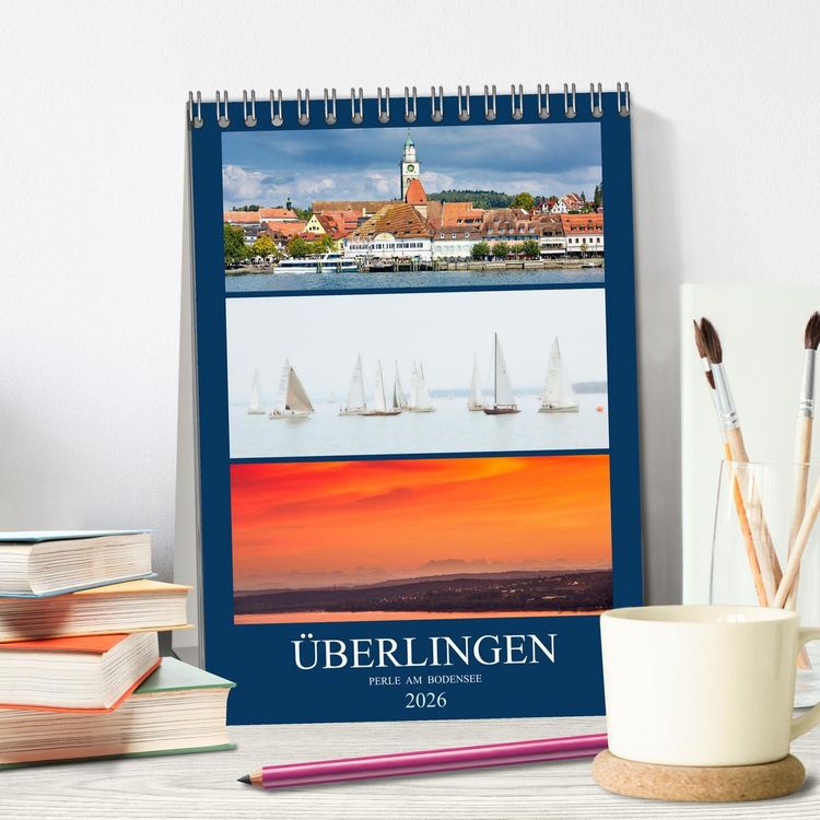 Produktbild: &Uuml;berlingen Perle am Bodensee (Tischkalender 2026 DIN A5 hoch), CALVENDO Monatskalender