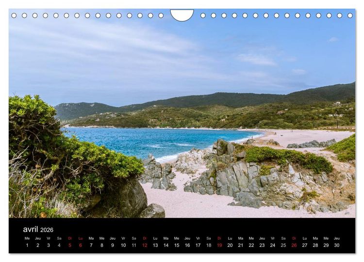 Produktbild: Les plus belles plages de Corse (Calendrier mural 2026 DIN A4 vertical), CALVENDO calendrier mensuel
