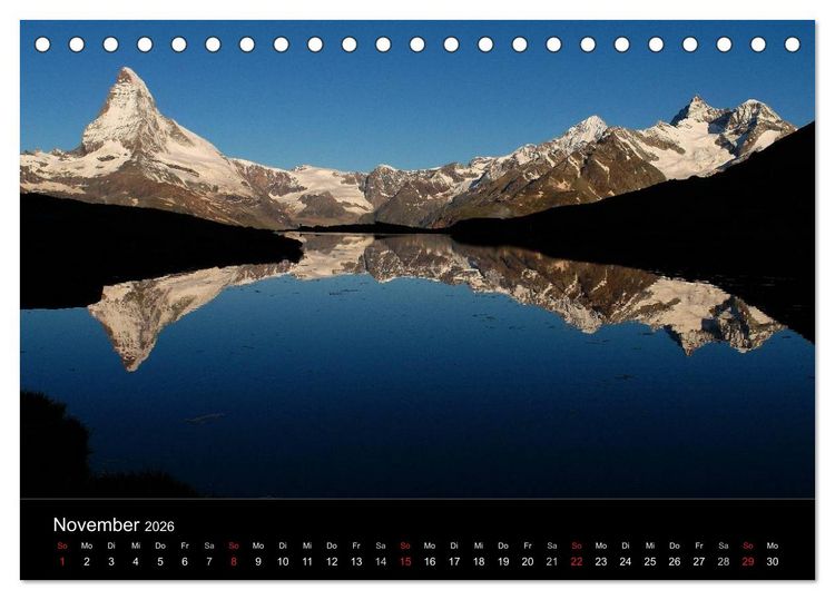 Produktbild: Zauber der Berge. Die Schweizer Alpen (Tischkalender 2026 DIN A5 quer), CALVENDO Monatskalender