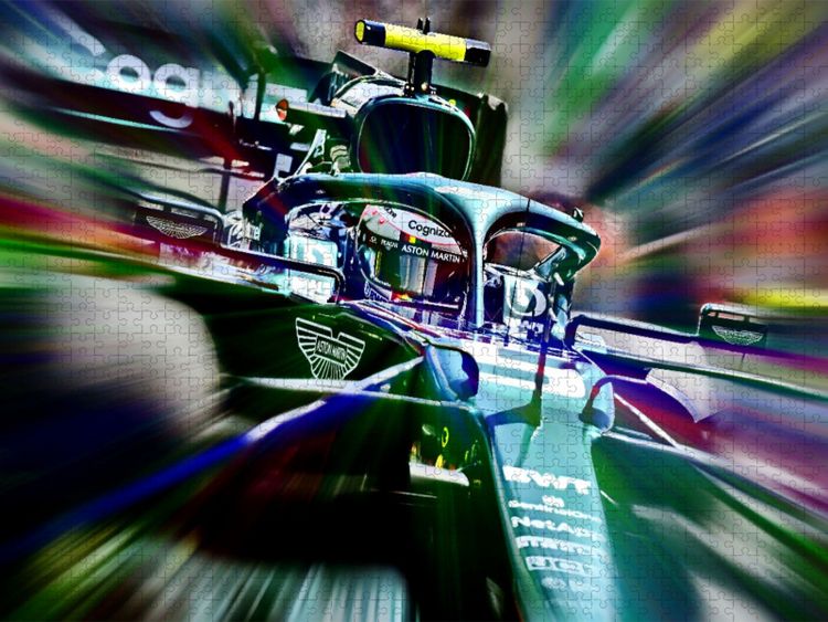 Produktbild: CALVENDO Puzzle Der Deutsche Sebastian Vettel gewann f&uuml;nf Weltmeisterschaften, ist mit seinem aktuellen Aston Martin noch nicht so erfolgreich, wie er