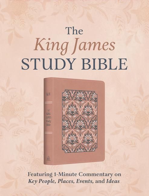 Produktbild: The King James Study Bible: Featuring 1-Minute Commentary on Key People, Places, Events, and Ideas [Rose Damask]