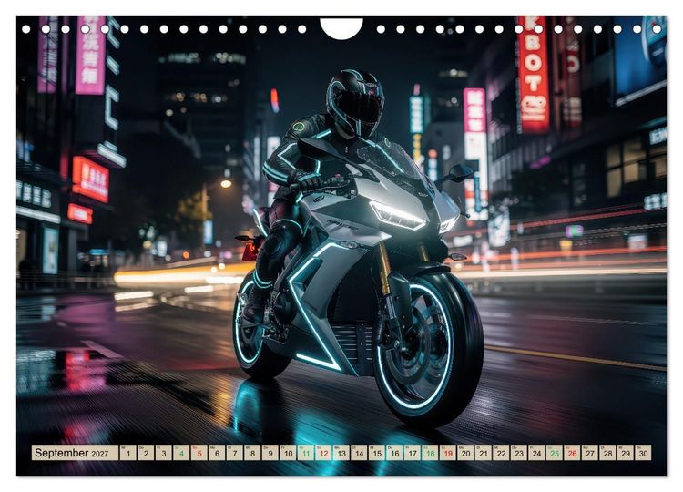 Produktbild: E-Motorrad-Biker (Wandkalender 2027 DIN A4 quer), CALVENDO Monatskalender