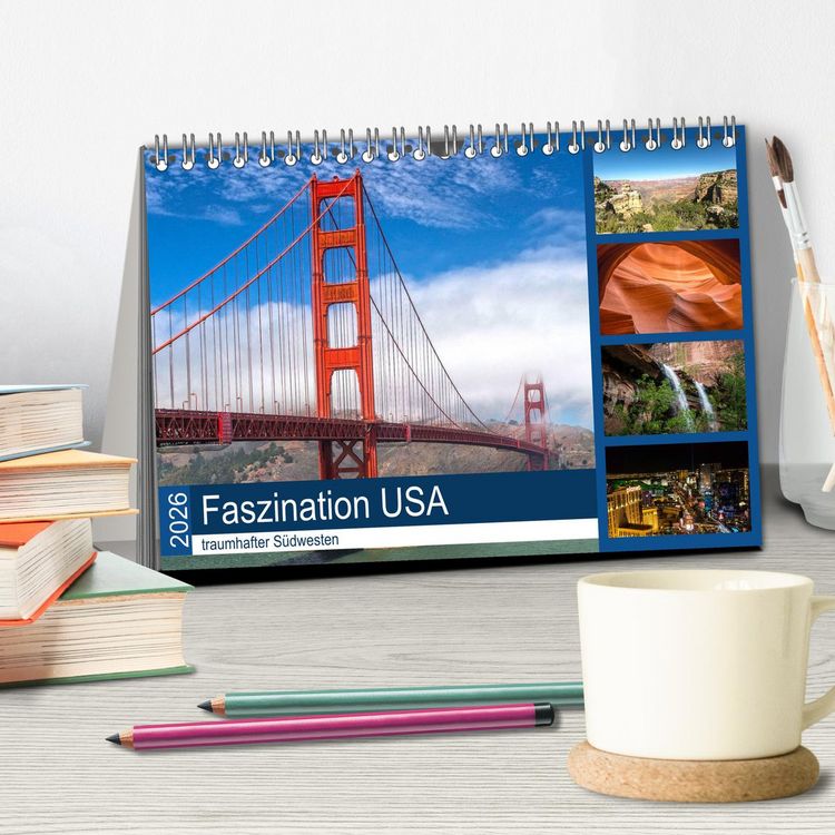 Produktbild: Faszination USA - traumhafter S&uuml;dwesten (Tischkalender 2026 DIN A5 quer), CALVENDO Monatskalender