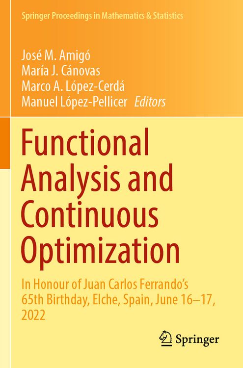 Produktbild: Functional Analysis and Continuous Optimization