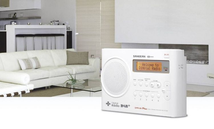Produktbild: Sangean DPR-69+ Kofferradio DAB+, UKW Akku-Ladefunktion Wei&szlig;
