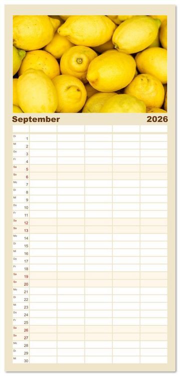 Produktbild: Familienplaner 2026 - Limone sul Garda - Die Heimat der Zitrone am Gardasee mit 5 Spalten (Wandkalender, 21 x 45 cm) CALVENDO