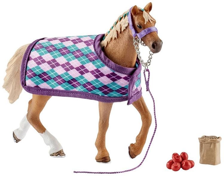 Produktbild: Schleich 42360 - Horse Club, Englisches Vollblut mit Decke, Pferd