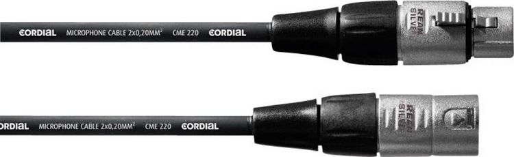Produktbild: Cordial CFM 5 FM XLR Verbindungskabel [1x XLR-Buchse - 1x XLR-Stecker] 5.00m Schwarz