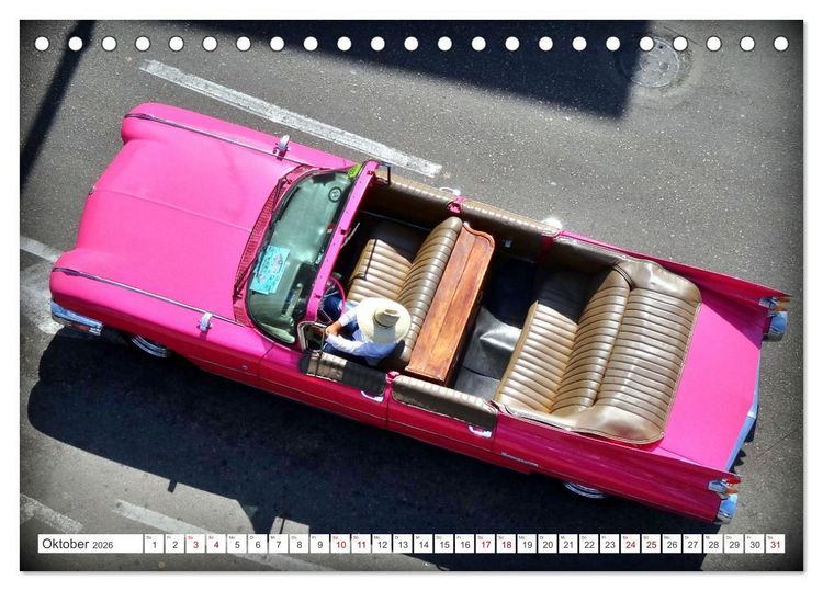 Produktbild: BEST OF CADILLAC - Traumschiff mit Bar und Flossen (Tischkalender 2026 DIN A5 quer), CALVENDO Monatskalender