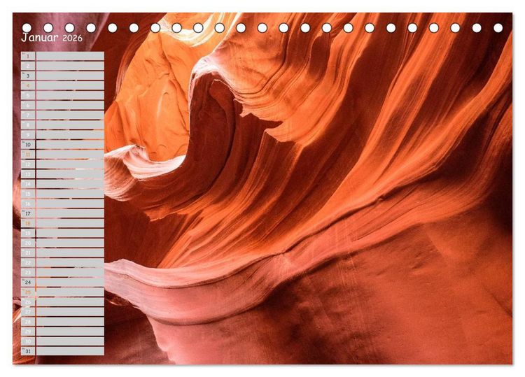 Produktbild: Die Canyons der USA (Tischkalender 2026 DIN A5 quer), CALVENDO Monatskalender
