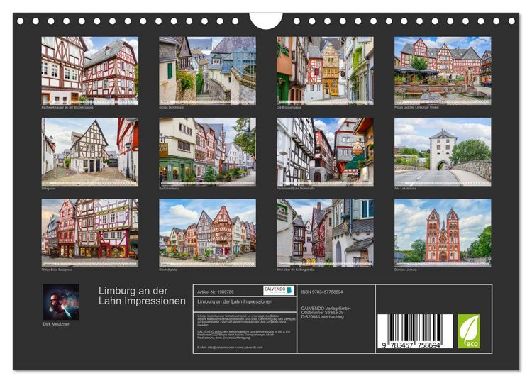 Produktbild: Limburg an der Lahn Impressionen (Wandkalender 2026 DIN A4 quer), CALVENDO Monatskalender