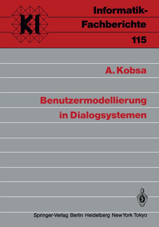 Produktbild: Benutzermodellierung in Dialogsystemen