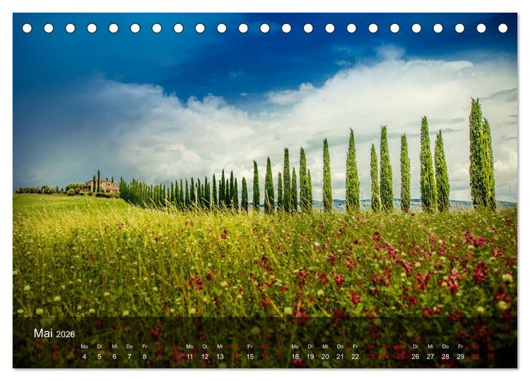 Produktbild: Toskana - sp&uuml;r den Sommer (Tischkalender 2026 DIN A5 quer), CALVENDO Monatskalender