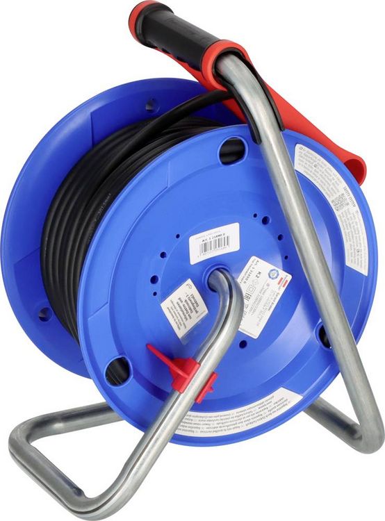 Produktbild: Brennenstuhl 1218900 Kabeltrommel 25.00m Schwarz Schutzkontakt-Gummi-Stecker