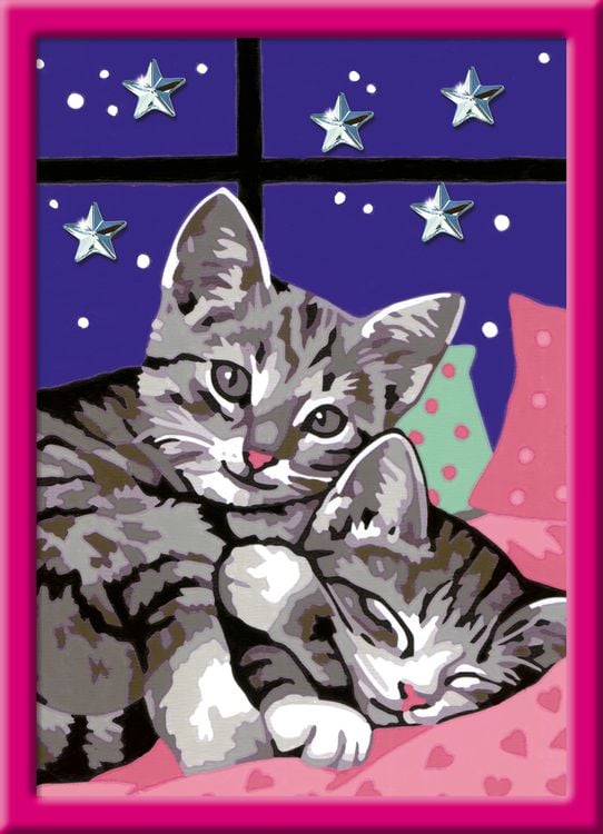 Ravensburger Malen nach Zahlen, Schlafende Katzen