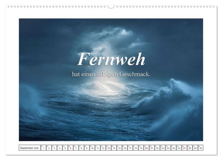 Produktbild: Frei wie das Meer (Wandkalender 2026 DIN A2 quer), CALVENDO Monatskalender