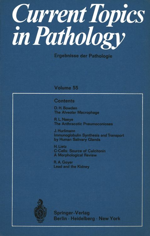 Produktbild: Current Topics in Pathology / Ergebnisse der Pathologie