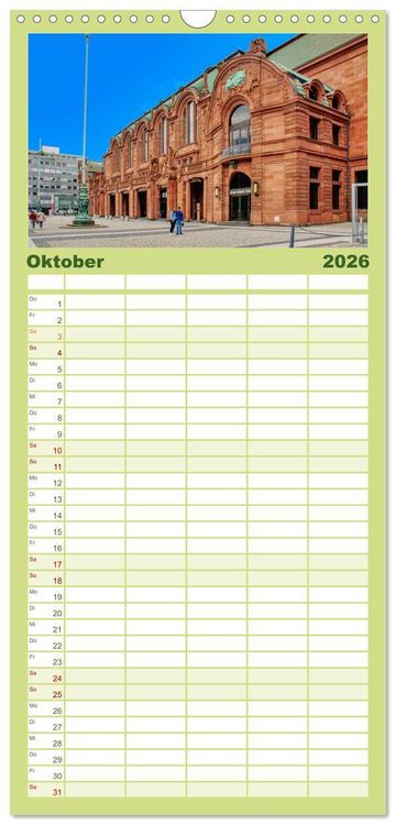 Produktbild: Familienplaner 2026 - Mannheim - Die Stadt im Quadrat mit 5 Spalten (Wandkalender, 21 x 45 cm) CALVENDO