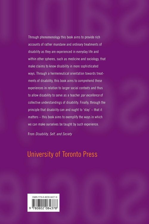 Produktbild: Disability, Self, and Society
