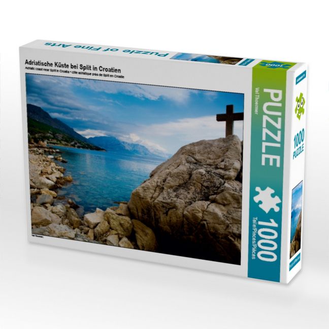 Produktbild: CALVENDO Puzzle Adriatische K&uuml;ste bei Split in Croatien | 1000 Teile Lege-Gr&ouml;&szlig;e 64x48cm Foto-Puzzle f&uuml;r gl&uuml;ckliche Stunden
