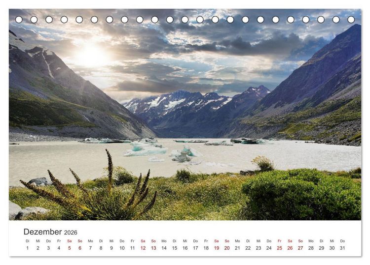 Produktbild: Neuseeland Trauminsel im S&uuml;dpazifik (Tischkalender 2026 DIN A5 quer), CALVENDO Monatskalender