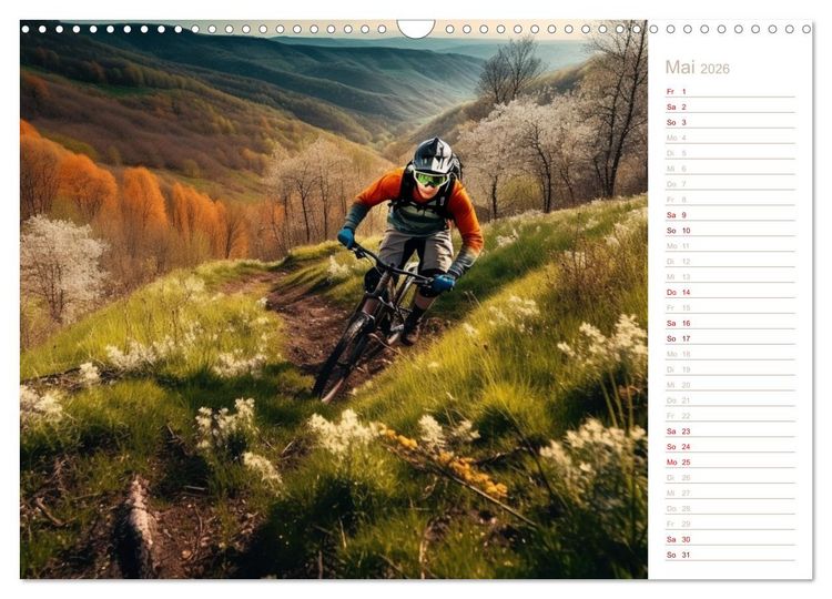 Produktbild: Mit dem Mountainbike durch die Welt (Wandkalender 2026 DIN A3 quer), CALVENDO Monatskalender