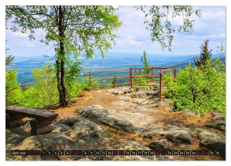 Produktbild: Zittauer Gebirge - Deutschlands kleinstes Mittelgebirge (hochwertiger Premium Wandkalender 2026 DIN A2 quer), Kunstdruck in Hochglanz