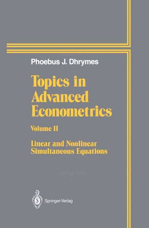 Produktbild: Topics In Advanced Econometrics