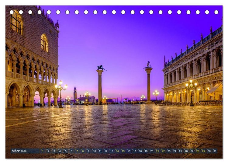 Produktbild: Venedig - eine Stadt f&uuml;r Tr&auml;umer (Tischkalender 2026 DIN A5 quer), CALVENDO Monatskalender
