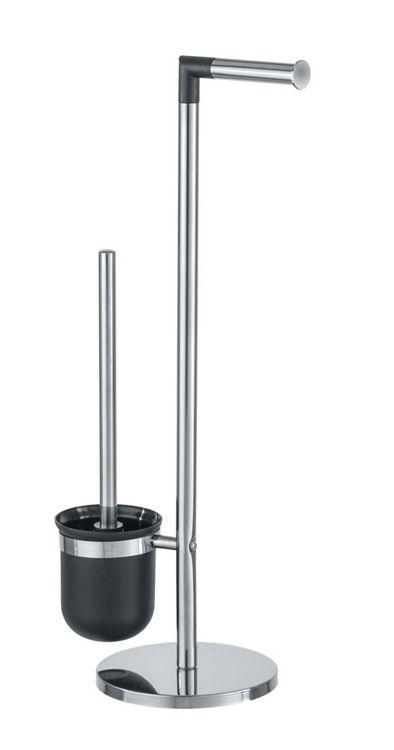Produktbild: Stand WC-Garnitur Mod. Parus Edelstahl gl&auml;nzend, 2in1 Kombination aus gl&auml;nzendem Edelstahl
