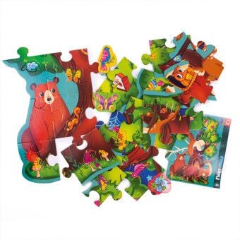 Produktbild: Puzzle Roter K&auml;fer Bodenpuzzle Waldtiere RK7010-04