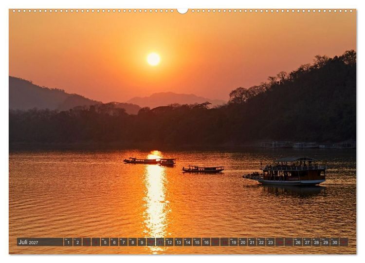 Produktbild: Kambodscha - Laos - Bangkok (hochwertiger Premium Wandkalender 2027 DIN A2 quer), Kunstdruck in Hochglanz