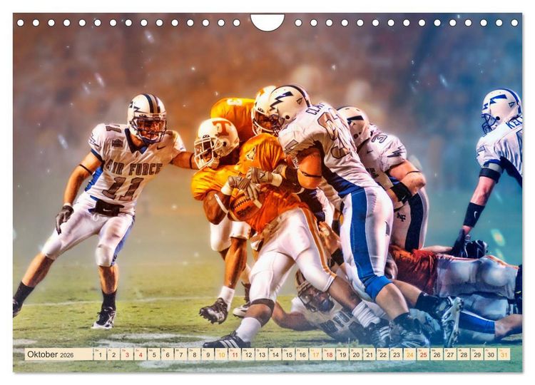 Produktbild: American Football - Fight (Wandkalender 2026 DIN A4 quer), CALVENDO Monatskalender