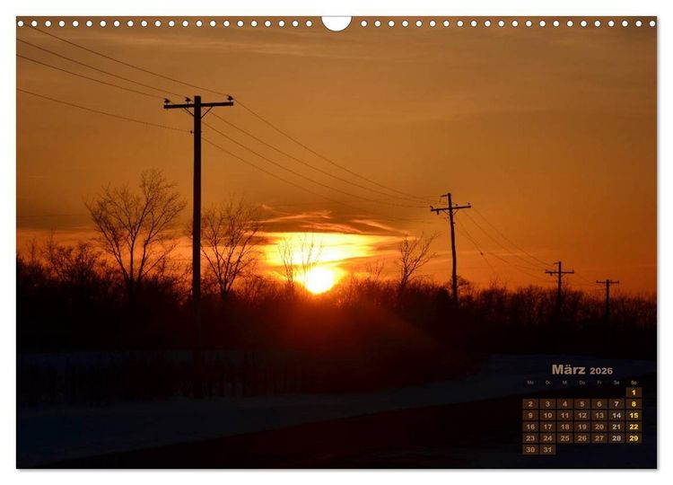 Produktbild: Manitoba 2026 Wenn die Sonne schlafen geht (Wandkalender 2026 DIN A3 quer), CALVENDO Monatskalender