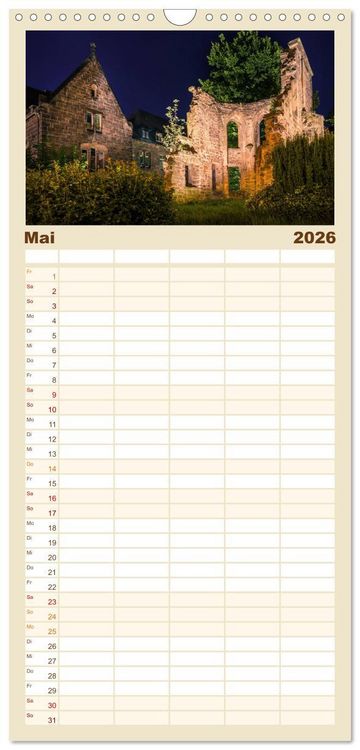 Produktbild: Familienplaner 2026 - M&auml;rchenhaftes Marburg mit 5 Spalten (Wandkalender, 21 x 45 cm) CALVENDO