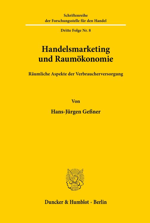 Produktbild: Handelsmarketing und Raum&ouml;konomie.