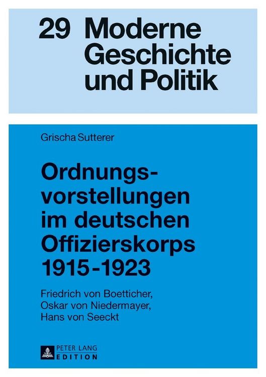 Produktbild: Ordnungsvorstellungen im deutschen Offizierskorps 1915&ndash;1923