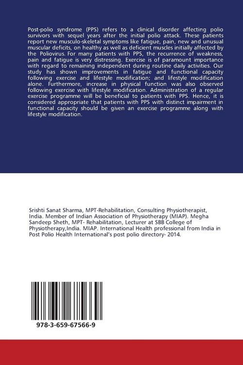 Produktbild: Effect of Exercise and Lifestyle Modification in Post-polio Syndrome