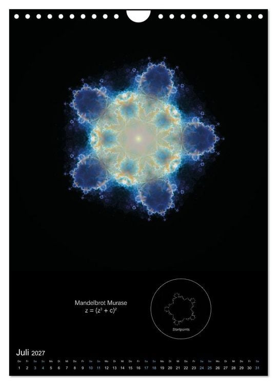 Produktbild: Buddhabrot fractal art (Wandkalender 2027 DIN A4 hoch), CALVENDO Monatskalender