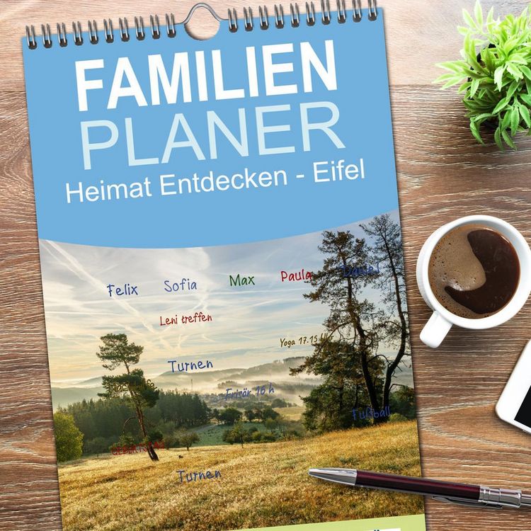 Produktbild: Familienplaner 2026 - Heimat Entdecken - Eifel mit 5 Spalten (Wandkalender, 21 x 45 cm) CALVENDO