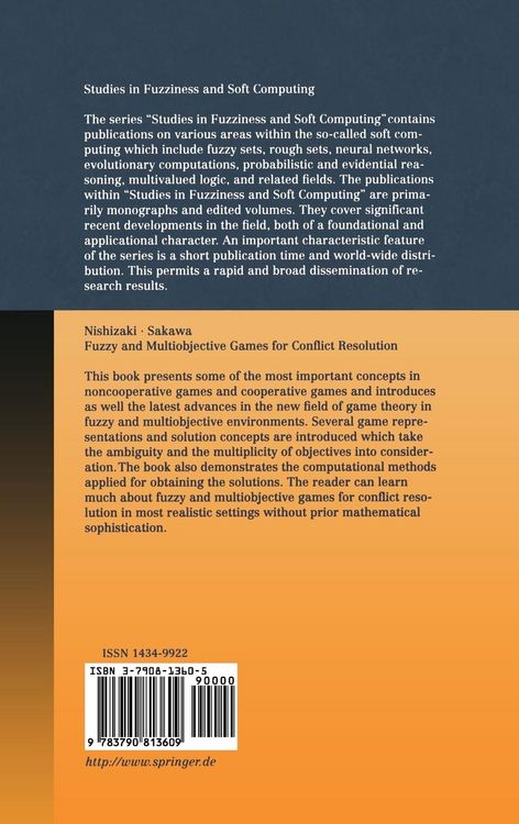 Produktbild: Fuzzy and Multiobjective Games for Conflict Resolution