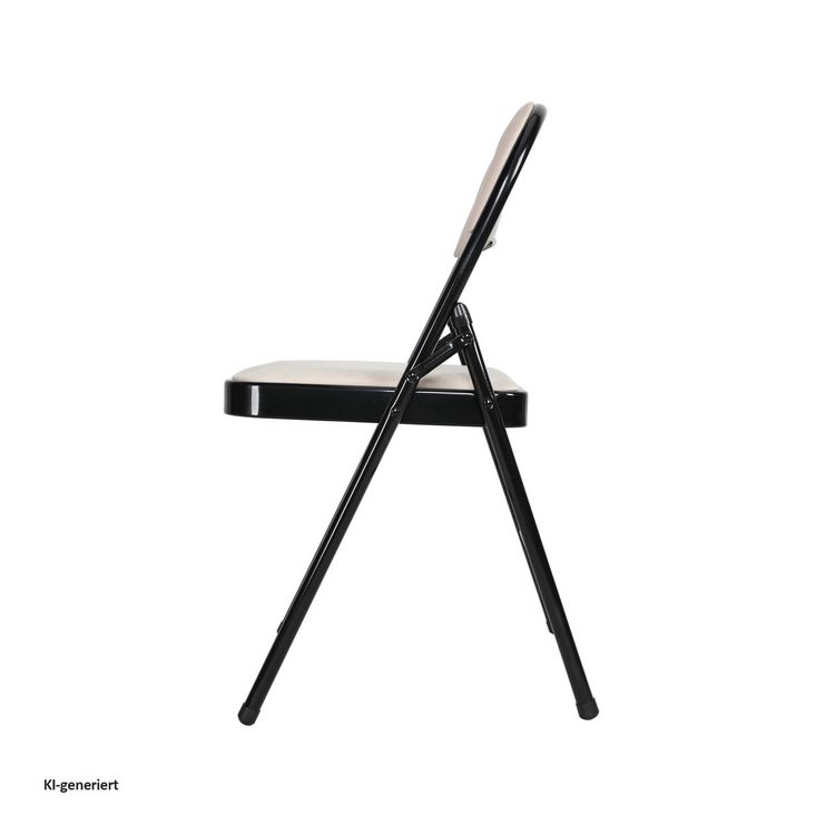 Produktbild: HTI-Living Klappstuhl Wedigo Velvet Beige 4er-Set Klappstuhl Wedigo Velvet Beige 4er-Set