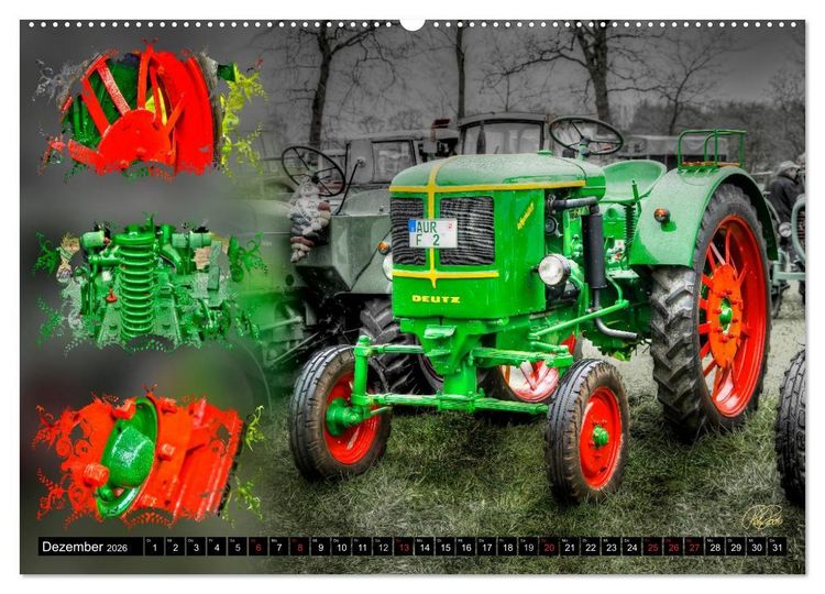 Produktbild: Oldtimer - Traktoren (hochwertiger Premium Wandkalender 2026 DIN A2 quer), Kunstdruck in Hochglanz