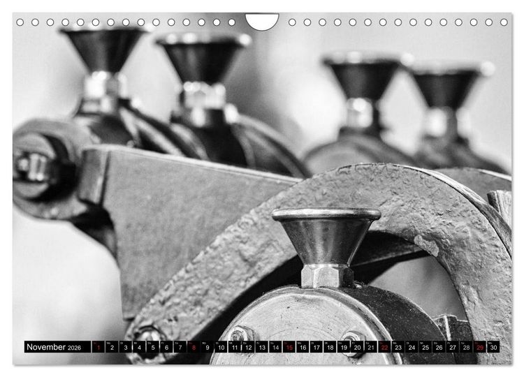 Produktbild: Industrie&auml;sthetik in Schwarz-Weiss (Wandkalender 2026 DIN A4 quer), CALVENDO Monatskalender