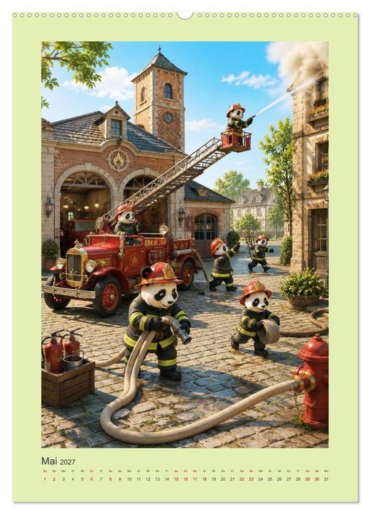 Produktbild: Die geheime Stadt der Pandas (Wandkalender 2027 DIN A2 hoch), CALVENDO Monatskalender