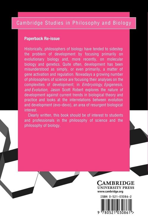 Produktbild: Embryology, Epigenesis and Evolution