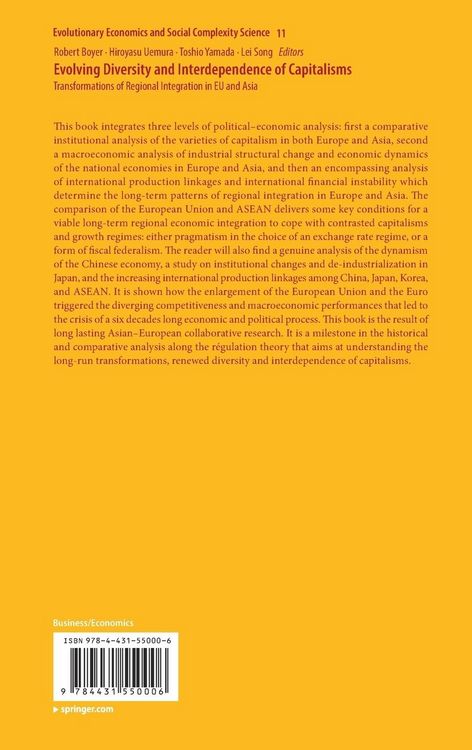 Produktbild: Evolving Diversity and Interdependence of Capitalisms
