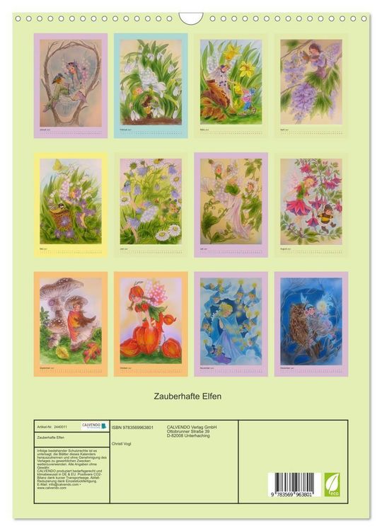 Produktbild: Zauberhafte Elfen (Wandkalender 2027 DIN A3 hoch), CALVENDO Monatskalender