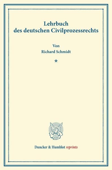 Produktbild: Lehrbuch des deutschen Civilprozessrechts.